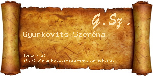 Gyurkovits Szeréna névjegykártya