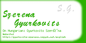 szerena gyurkovits business card